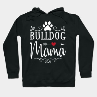 Bulldog Mama Love Heart Hoodie